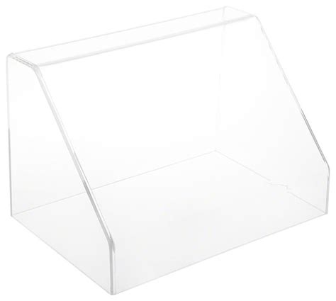Plymor Clear Acrylic Slanted Front Display Case With No Base 12 W X 8