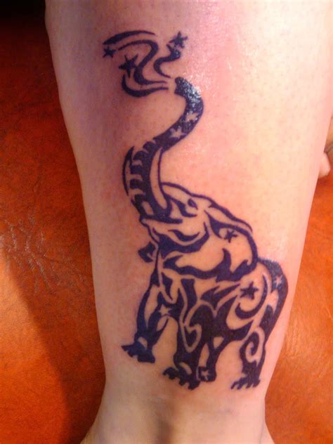 Nice Tribal Elephant Tattoo