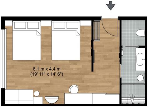 Hotel Room Floor Plan With Dimensions Home Alqu