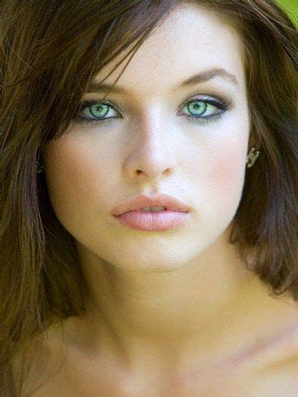 I think you'd look great with brown hair! Makeup for Fair Skin, Brown Hair, and Green Eyes