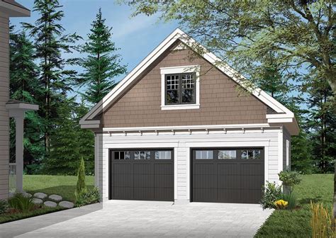 Traditional Two Car Garage With Bonus Room Craftsman Style House Plans Garage Plans With Loft