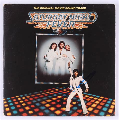 Saturday night fever released 1977 (bee gees you should be dancing) john travolta disco dancing hd 1080 with lyricssongwriters: John Travolta Signed "Saturday Night Fever Sound Track ...