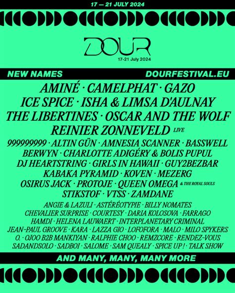 Dour Festival 2024 Über 50 Neue Acts Angekündigt