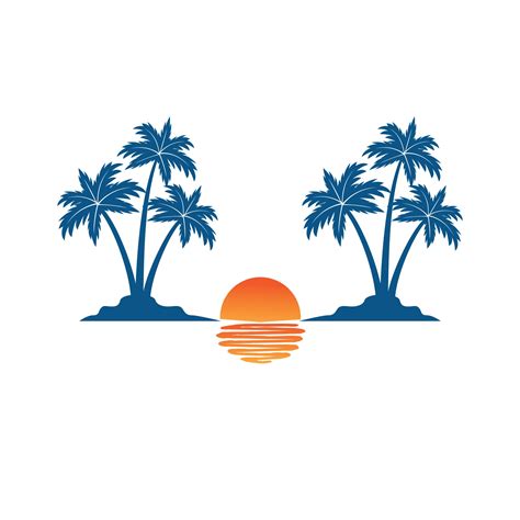 Sunset Svg Coconut Trees Clipart Palm Tree Svg Beautiful Etsy
