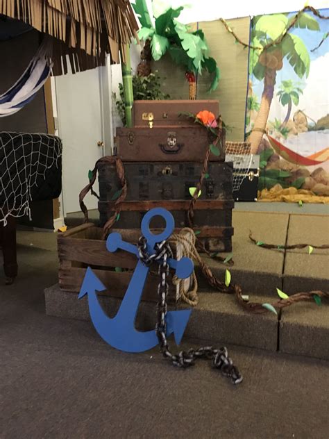 Shipwrecked Vbs Stage Detail Island Theme Parties Cruise Theme