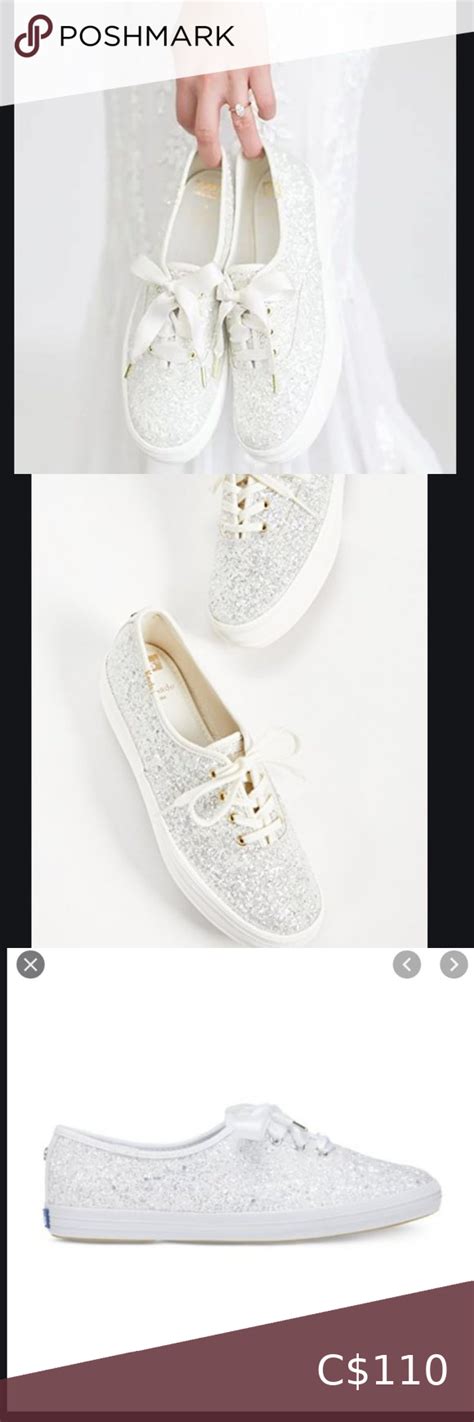 Kate Spade X Keds White Glitter Sneakers 6 Nwt Glitter Sneakers Shoe