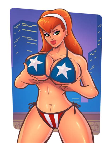 Rule 34 American Flag Bikini Bare Shoulders Bikini Candy Suxxx