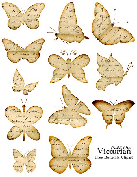 4 Best Images Of Free Printable Vintage Graphics Butterfly Free Clip