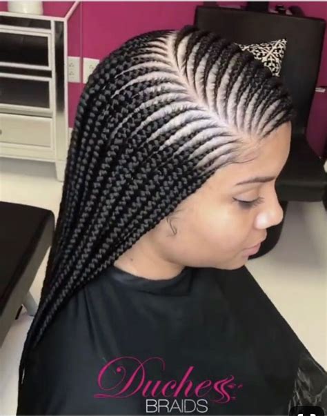 These braid styles are a bold approach to a classic hairstyle for black women, and can be dressed up with accessories or left bare for a more natural feel. Corn roll Luv it | Braids for black hair, Ghana braids ...