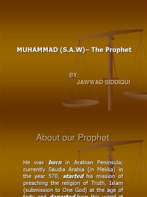 Muhammad Saw The Prophet By Jawwad Siddiqui Pdf Muhammad