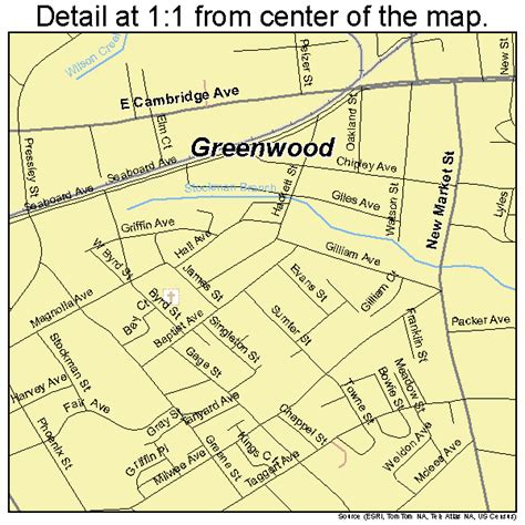 Greenwood South Carolina Street Map 4530895