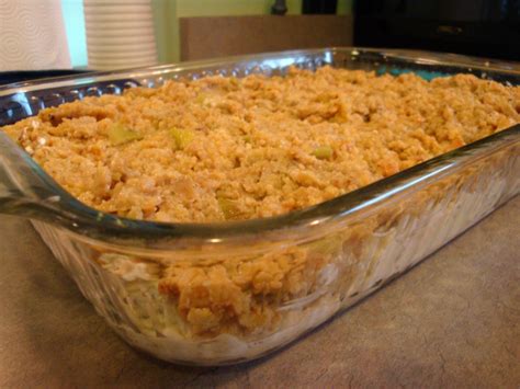 Good idea with the cornbread stuffing. Make-Ahead Meals: Cornbread Dressing Chicken Casserole ...