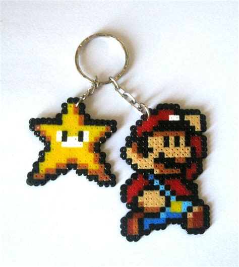 Mario Star Keyring Brooch Magnets Big Sprites From Super Mario
