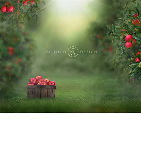 Dreamy Apple Orchard Digital Backdrop