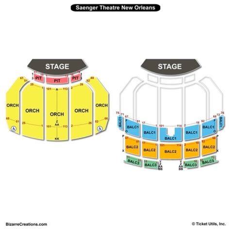 Saenger Theater Seating Map New Orleans Awesome Home