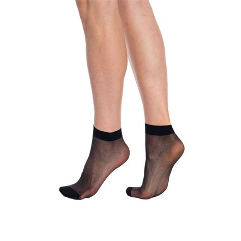 Womens Sheer Ankle Socks Pairs Black Low Cut Elastic Short Thin