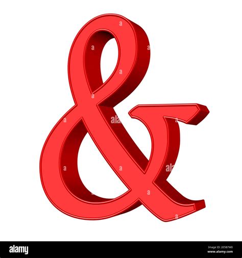 Ampersand Symbol In A 3d Illustration Stock Photo Alamy
