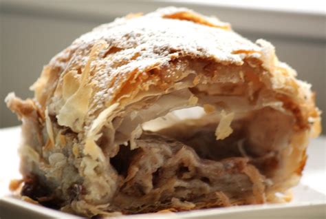 One assembled, bake time is a quick 30 minutes. Dolce Fooda: Apple Strudel with Phyllo Dough