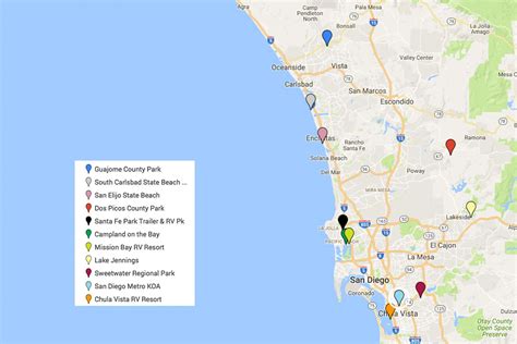 South Carlsbad State Beach Map Maping Resources