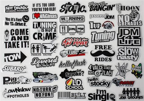 41pcs Car Sticker Pack Jdm Accessories Racing Decale For Cars