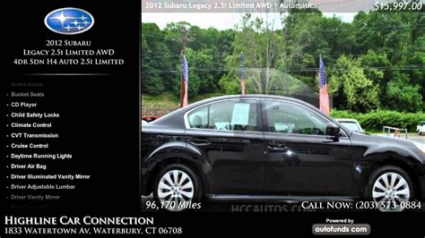 Visit chevrolet.com and explore the 2021 chevrolet® car lineup. Used 2012 Subaru Legacy | Highline Car Connection ...