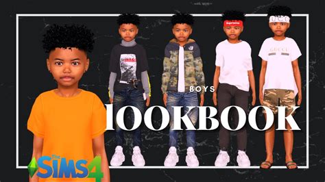 Sims 4 Cas Boys Lookbook Cc Folder Youtube