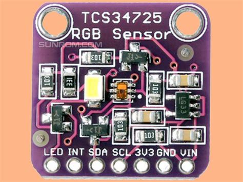 Tcs34725 Rgb Color Sensor Module Ir Filter And White Led Digital