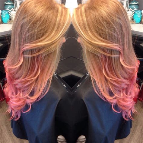 Ginger Hair Pink Tips Dip Dye Pink Hair Orange Hair Red Hair