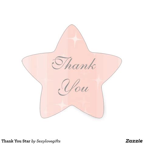 Thank You Star Star Sticker Star Stickers Print