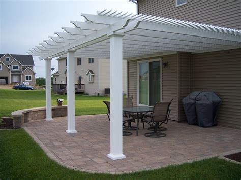 Diy Attached Vinyl Pergola Kit With 7in Square Columns Visit Our