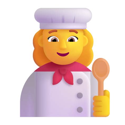 Woman Cook 3d Default Icon Fluentui Emoji 3d Iconpack Microsoft