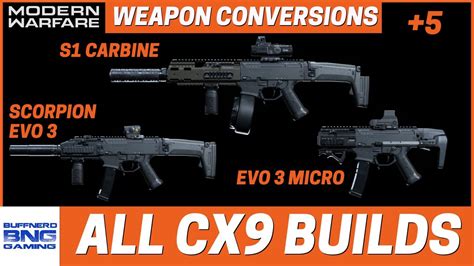 All Cx9 Weapon Conversions Call Of Duty Modern Warfare Youtube