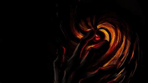 Wallpaper Anime Red Mask Fire Naruto Shippuuden Sharingan Light