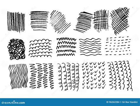 Set Of Sketch Textures Stock Illustration Illustration Of Sketch