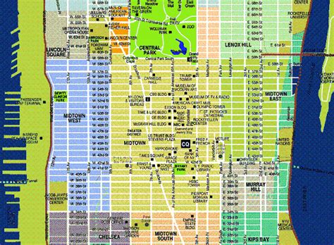 Map Of Midtown Manhattan Printable
