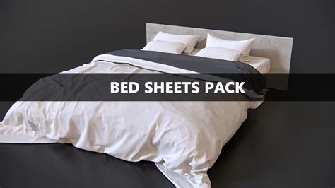 3ds max + oth obj fbx. 3D model Bed Sheets Pack | CGTrader