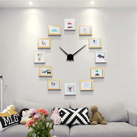 Put all your pictures and prints in matching frames and suddenly they'll look clean and modern. 2019 New DIY Wall Clock Modern Design DIY Photo Frame ...