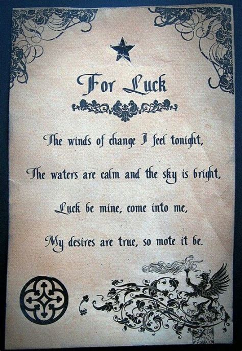 Luck Incantation Witchcraft Spell Books Wiccan Spell Book Good Luck Spells