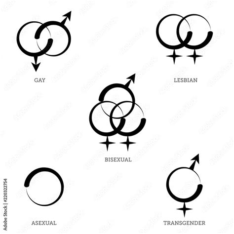 vecteur stock a collection of lgbt symbols for gay lesbian bisexual transgender and asexual