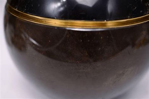 Group Of Two Dark Brown Rock Crystal Globes With Covers At 1stdibs