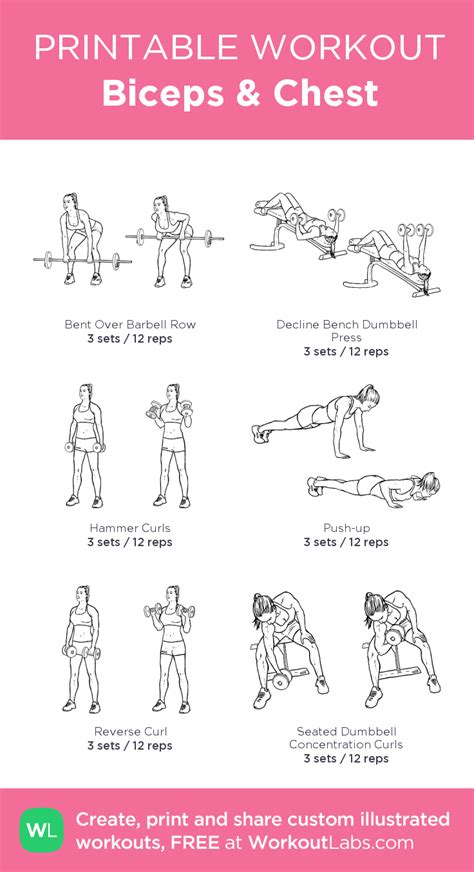 Biceps And Chest Fitness Workout For Women Workout Labs Gym Workout