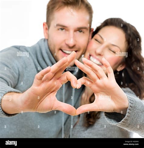 Valentine Couple Isolated On White Background Stock Photo Alamy