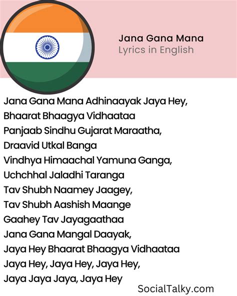 Jana Gana Mana Lyrics In English Facts And History Of National Anthem