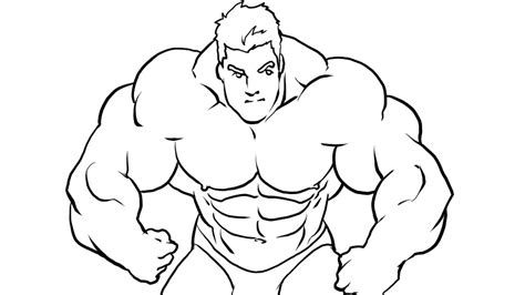 How I Draw A Bodybuilder Manga Style Part Ink Youtube