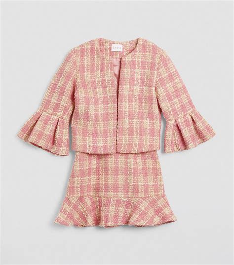 Eirene Pink Tweed Blazer Skirt Set 2 15 Years Harrods Uk