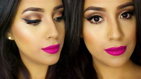 Easy Spring Makeup Tutorial 2015 Bold Pink Lips Simple