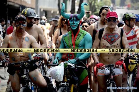 La rodada World Naked Bike Ride México Spanish xinhuanet com