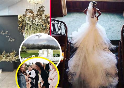 In Pics Minnie Dlaminis Star Studded White Wedding