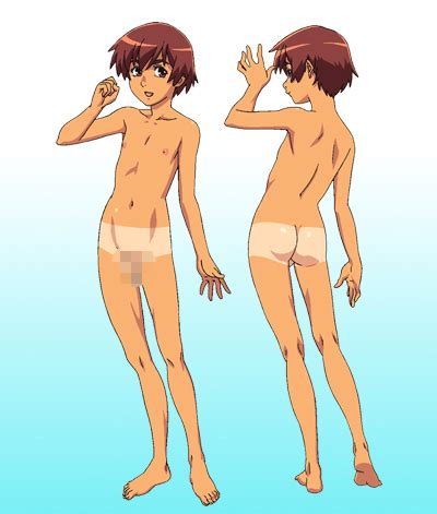 Po Ju Yuu Natsuyasumi Natsuyasumi Lowres Official Art Boy Ass Barefoot Censored
