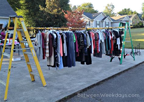 Make this simple diy clothes rack for your next yard sale then! 8 Tips for a Profitable Yard Sale | Banking Sense
